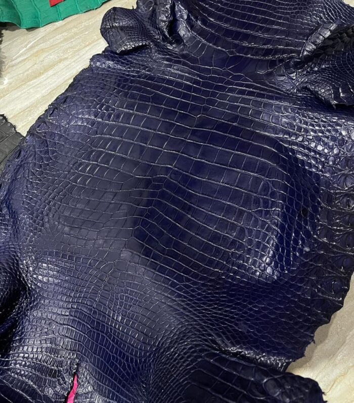 navy blue crocodile skin