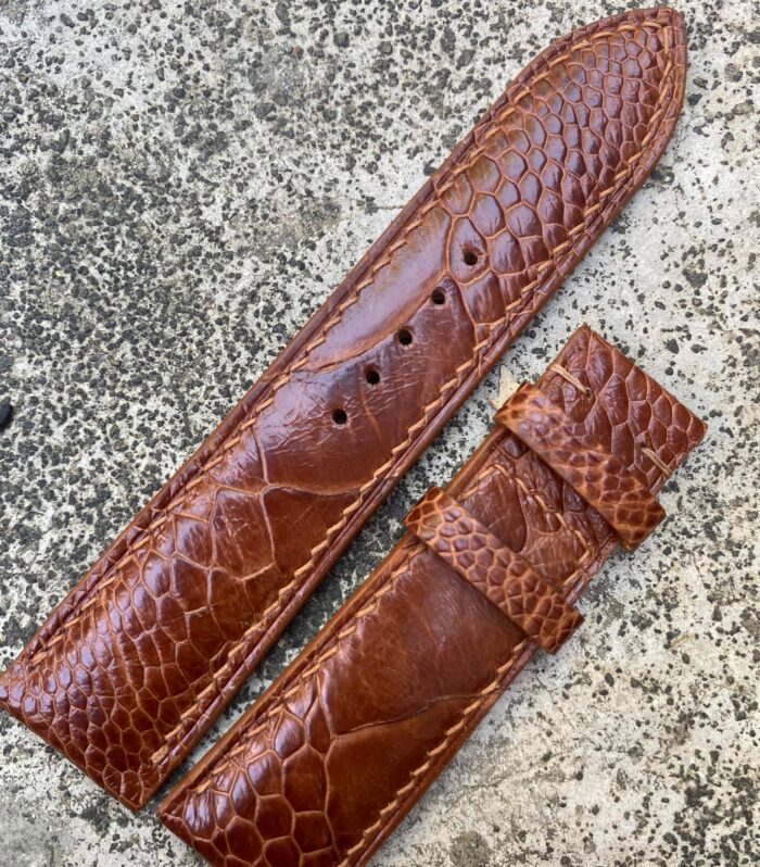 Brown Ostrich Watch Strap